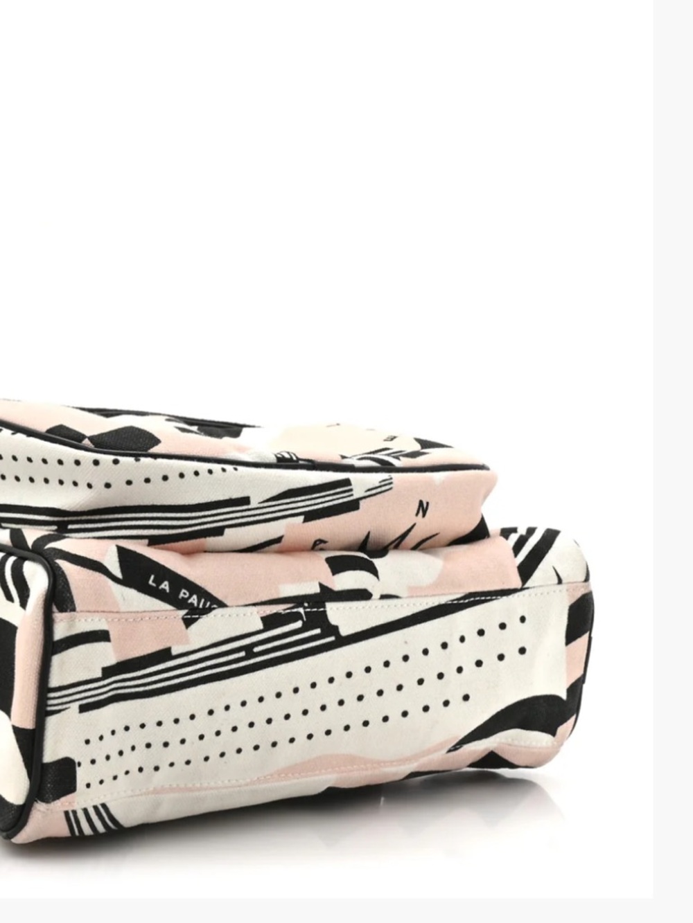 CHANEL Canvas La Pausa Printed Backpack — Pink White Black